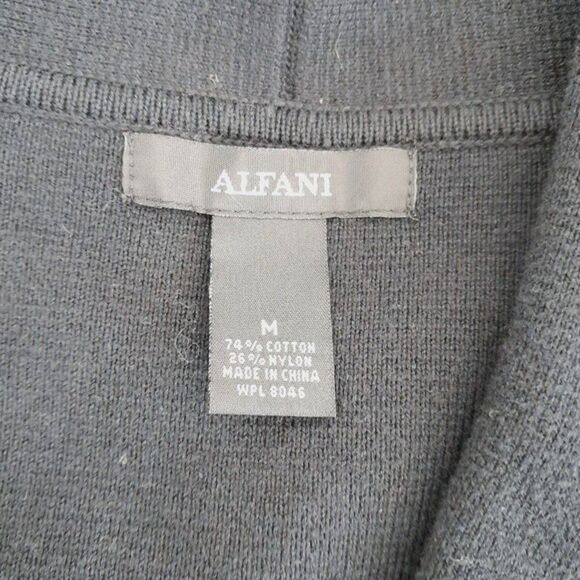 ALFANI Short Peacoat 2 Button Roll Collar Jacket 3 / 4 Wide Sleeves  sz: M - Picture 7 of 8